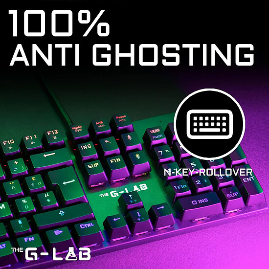 Clavier PC The G-Lab Keyz Carbon EX - Outemu Blue - Autre vue