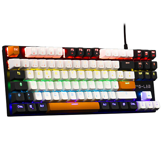 Clavier PC The G-Lab Keyz Mercury TKL - Colors - Outemu Red - Autre vue