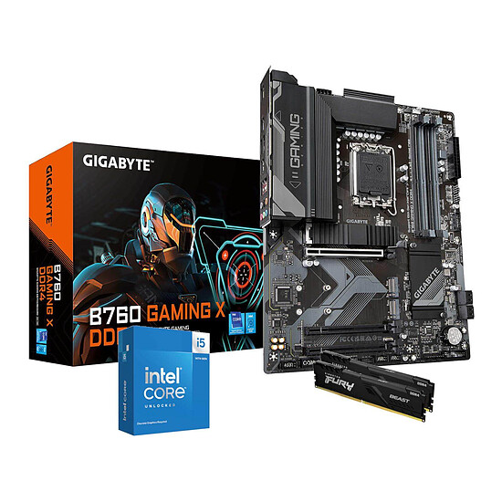 Kit upgrade PC Intel Core i5-14600KF - Gigabyte B760 - RAM 32 Go DDR4