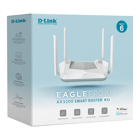 Routeur et modem D-Link EAGLE PRO AI R32 - Routeur WiFi AX3200 double bande - Autre vue