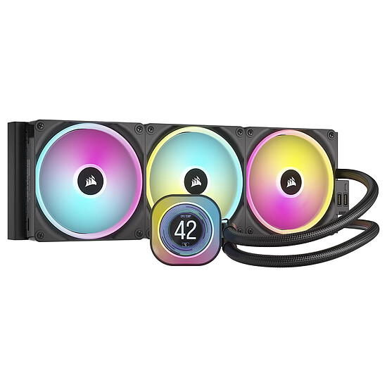 Refroidissement processeur Corsair ICUE Link H170I LCD- Noir 