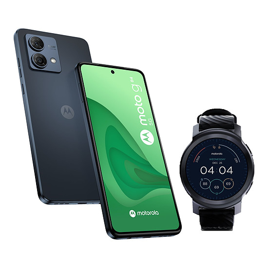 Smartphone Motorola Moto G84 Gris pétrole - 256 Go - 12 Go + Moto Watch 100 offerte