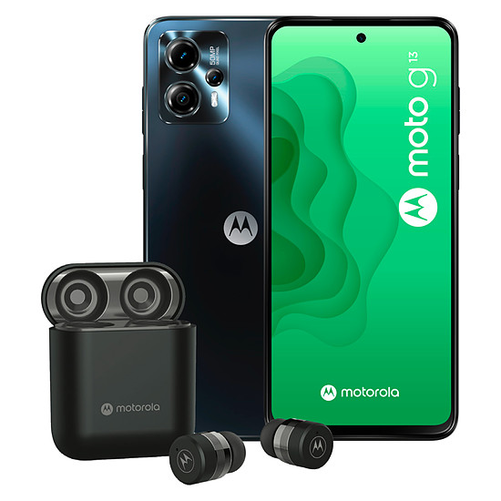 Smartphone Motorola Moto G13 Noir - 128 Go + Moto Buds 120