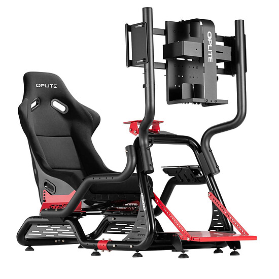 Cockpit / Siège de simracing OPLITE GTR S8 Elite - Rouge - Autre vue