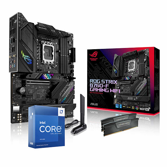 Kit upgrade PC Intel Core i7-13700KF - Asus B760 - RAM 32 Go DDR5