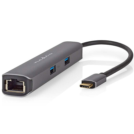 Station d'accueil PC portable Nedis USB-C 6-en-1 Docking Station