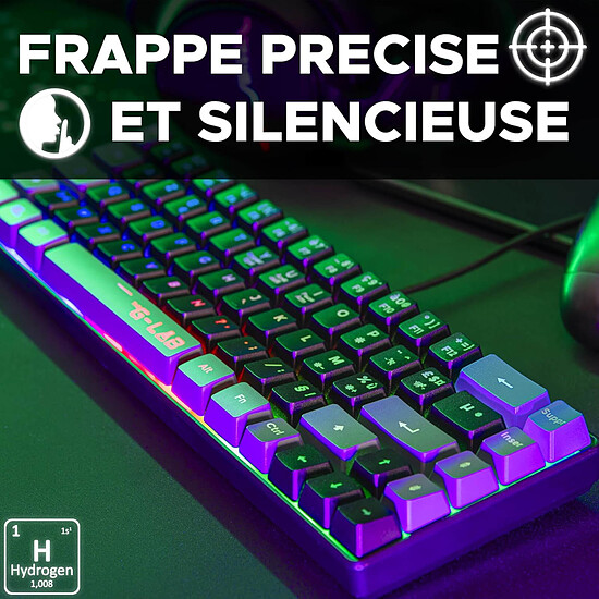 Clavier PC The G-Lab Keyz Hydrogen - Noir/Gris - Autre vue