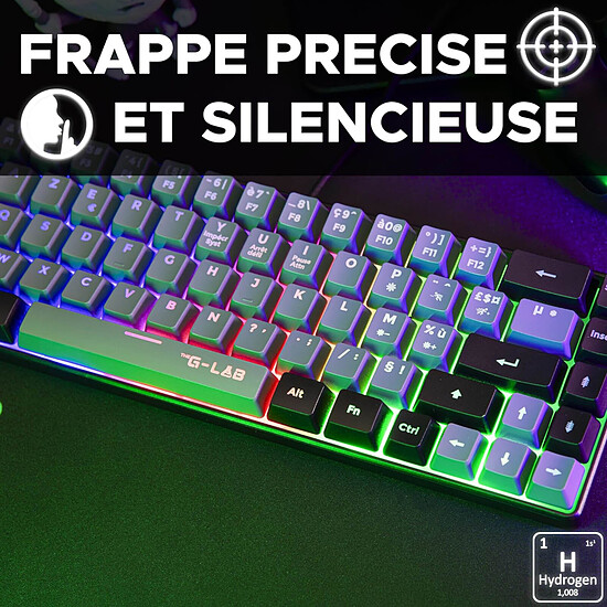 Clavier PC The G-Lab Keyz Hydrogen - Gris/Noir - Autre vue