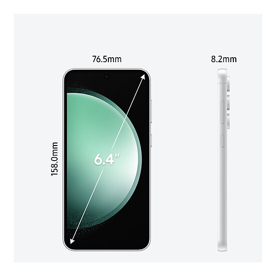 Smartphone reconditionné Samsung Galaxy S23 FE 5G (Vert d'eau) - 256 Go - 8 Go · Reconditionné - Autre vue