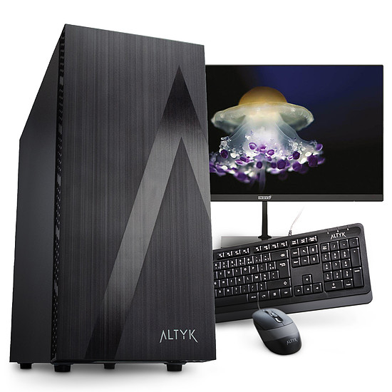 PC de bureau Altyk - Le Grand PC Entreprise - P1-PN8-S05 + Inovu MB24 Starter Pack
