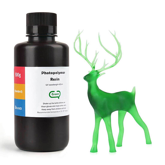 Résine 3D Elegoo Résine Photopolymère LCD ABS-Like Standard Vert - 1 000 g - Autre vue