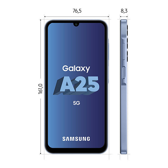 Smartphone reconditionné Samsung Galaxy A25 5G (Bleu) - 256 Go · Reconditionné - Autre vue
