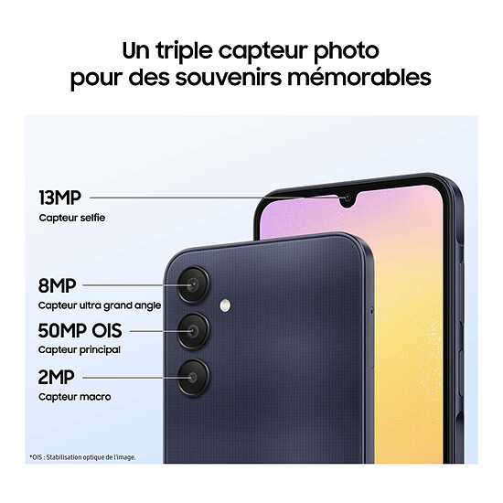 Smartphone reconditionné Samsung Galaxy A25 5G (Bleu) - 128 Go · Reconditionné - Autre vue