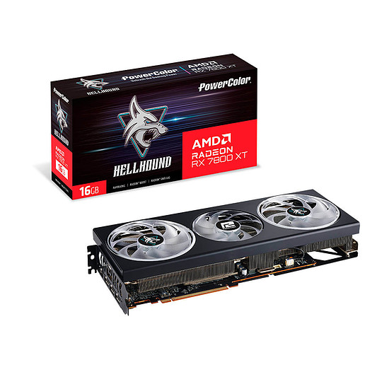 Carte graphique PowerColor Radeon RX 7800 XT Hellhound 16GB