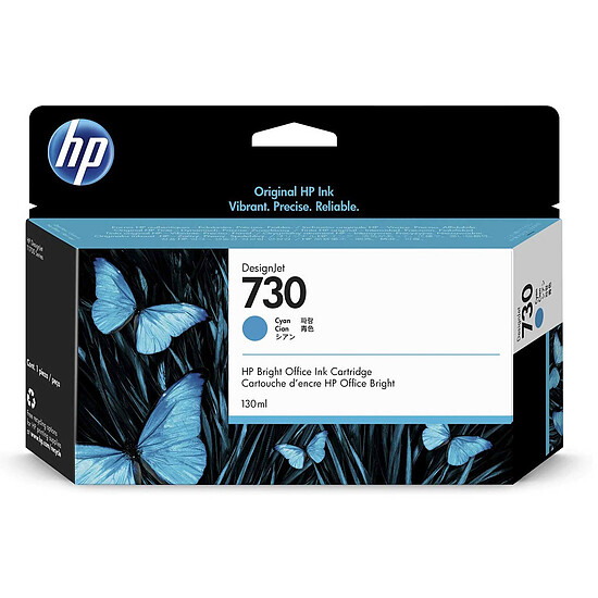 Cartouche d'encre HP 730 (P2V62A) - Cyan - Autre vue