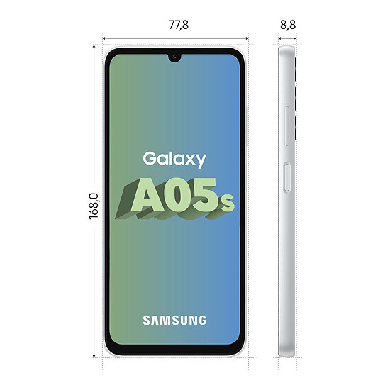 Smartphone reconditionné Samsung Galaxy A05s (Argent) - 64 Go - 4 Go · Reconditionné - Autre vue