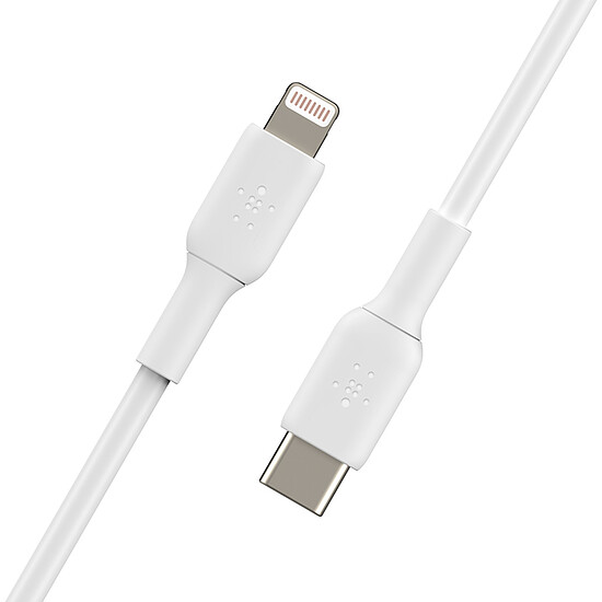 Adaptateur USB Belkin Boost Charge USB-C vers Lightning (Blanc) - 2 m - Autre vue
