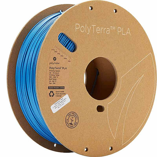 Filament 3D PolyTerra PLA - Bleu Saphir 2.85 mm