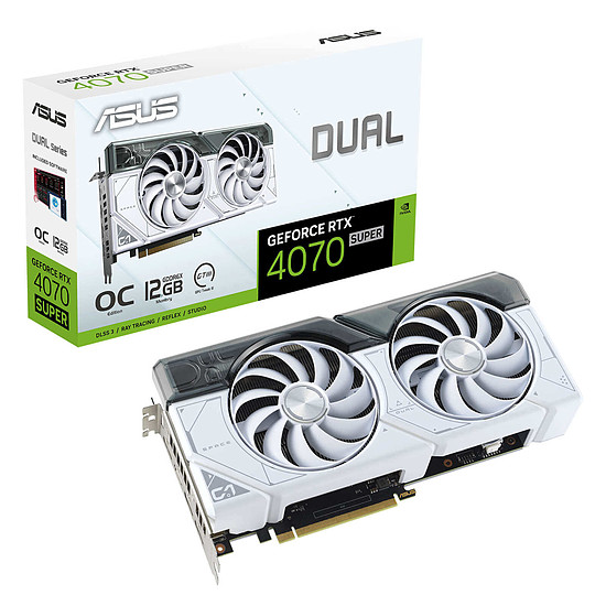 Carte graphique Asus DUAL GeForce RTX 4070 SUPER WHITE OC