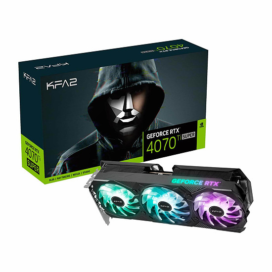 Carte graphique KFA2 GeForce RTX 4070 Ti SUPER EX Gamer (1-Click OC)