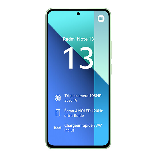 Smartphone reconditionné Xiaomi Redmi Note 13 (vert) - 256 Go · Reconditionné - Autre vue