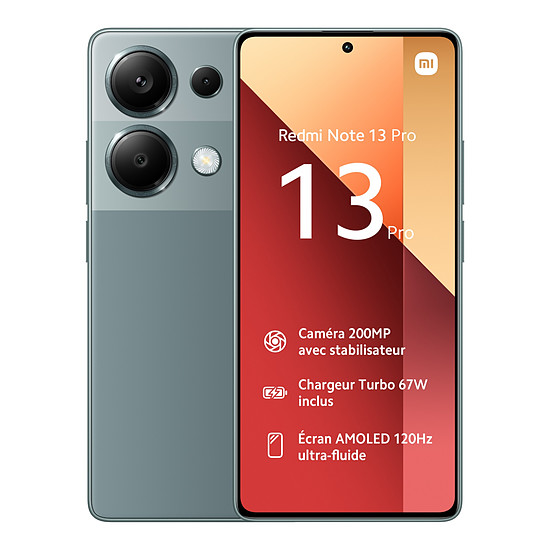 Smartphone Xiaomi Redmi Note 13 Pro (vert) - 512 Go