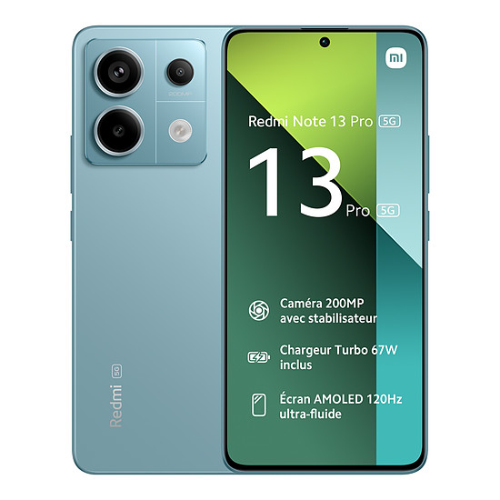 Smartphone Xiaomi Redmi Note 13 Pro 5G (bleu) - 256 Go