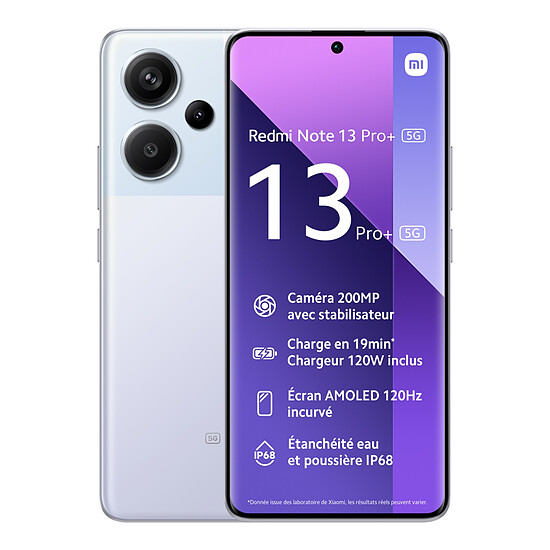 Smartphone Xiaomi Redmi Note 13 Pro Plus 5G (violet) - 256 Go