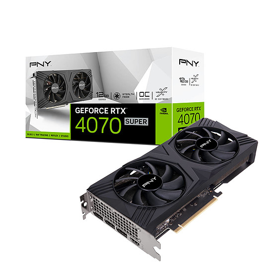 Carte graphique PNY GeForce RTX 4070 SUPER 12GB VERTO OC Dual Fan