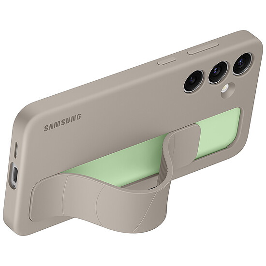 Coque et housse Samsung Coque silicone avec Lanière (Taupe) - Samsung Galaxy S24+ - Autre vue