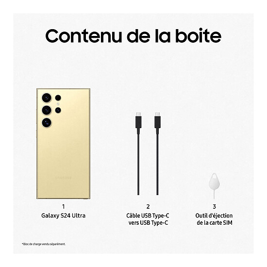 Smartphone reconditionné Samsung Galaxy S24 Ultra 5G (Ambre) - 1 To · Reconditionné - Autre vue