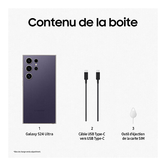 Smartphone reconditionné Samsung Galaxy S24 Ultra 5G (Violet) - 1 To · Reconditionné - Autre vue