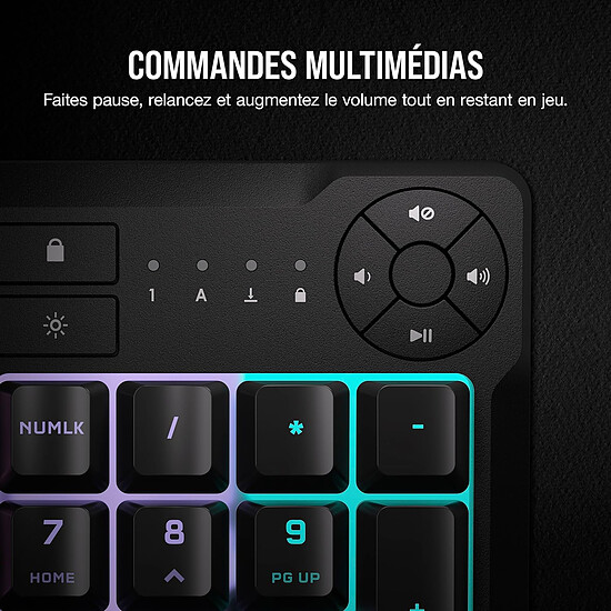 Clavier PC Corsair K55 Core RGB - Autre vue