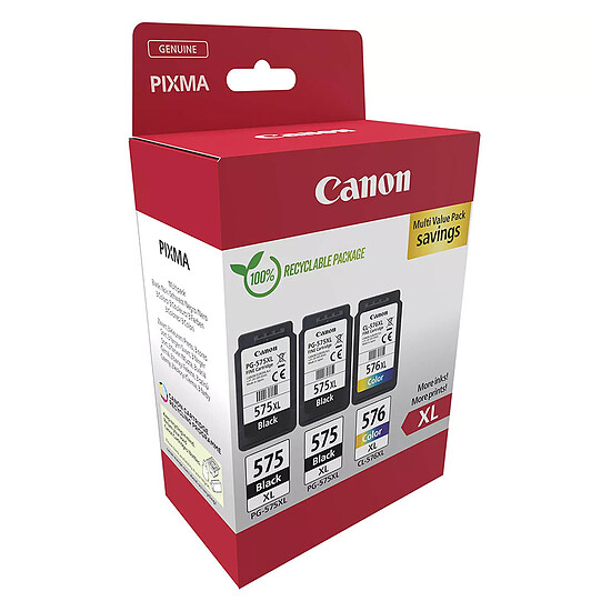 Cartouche d'encre Canon PG-575XL x2 + CL-576XL - Multipack - Autre vue