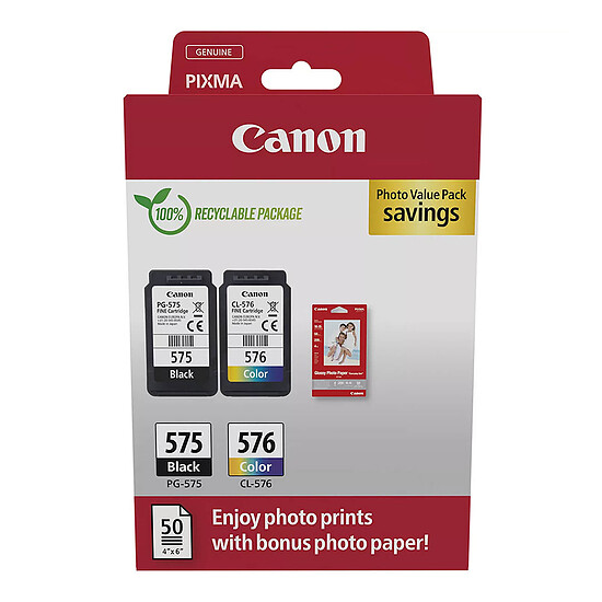 Cartouche d'encre Canon PG-575 + CL-576 - Multipack - Autre vue