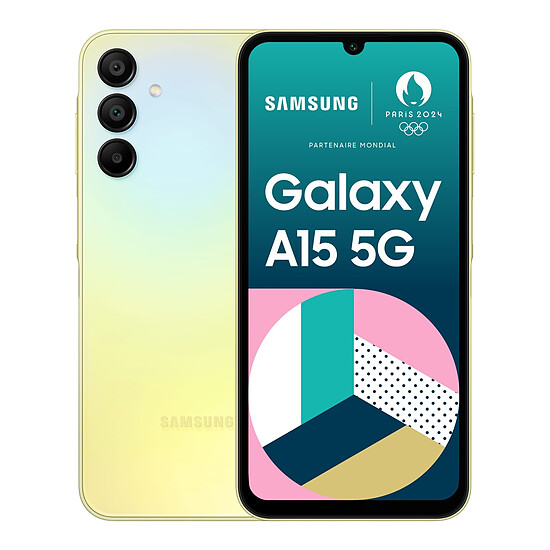Smartphone reconditionné Samsung Galaxy A15 5G (Lime) - 128 Go - 4 Go · Reconditionné - Autre vue