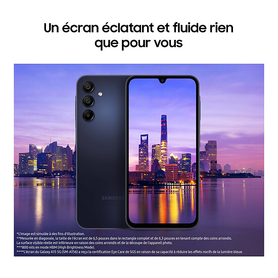 Smartphone reconditionné Samsung Galaxy A15 5G (Lime) - 128 Go - 4 Go · Reconditionné - Autre vue