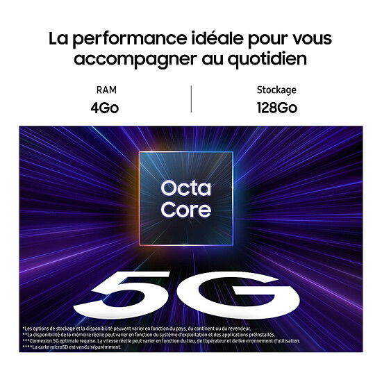 Smartphone reconditionné Samsung Galaxy A15 5G (Lime) - 128 Go - 4 Go · Reconditionné - Autre vue