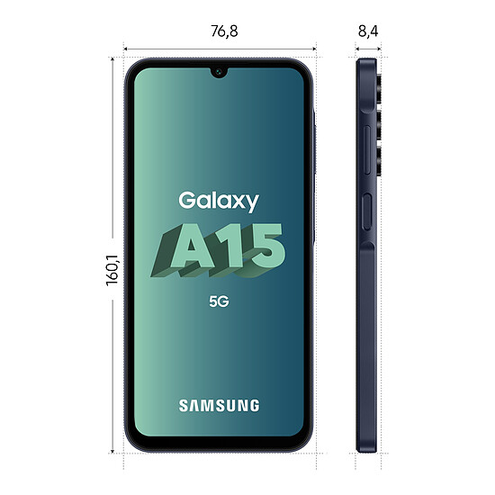 Smartphone reconditionné Samsung Galaxy A15 5G (Bleu nuit) - 128 Go - 4 Go · Reconditionné - Autre vue