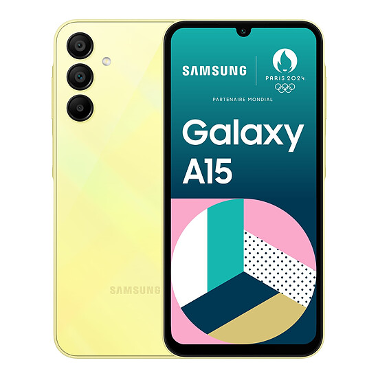 Smartphone reconditionné Samsung Galaxy A15 (Lime) - 128 Go - 4 Go · Reconditionné - Autre vue