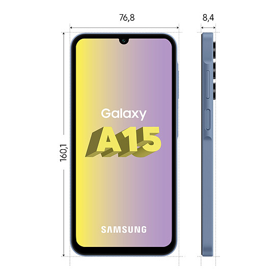 Smartphone reconditionné Samsung Galaxy A15 (Bleu) - 128 Go - 4 Go · Reconditionné - Autre vue
