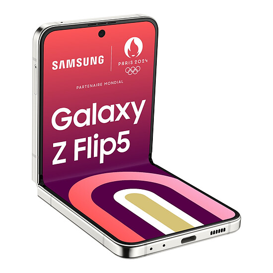 Smartphone reconditionné Samsung Galaxy Z Flip5 (Crème) - 256 Go - 8 Go · Reconditionné - Autre vue