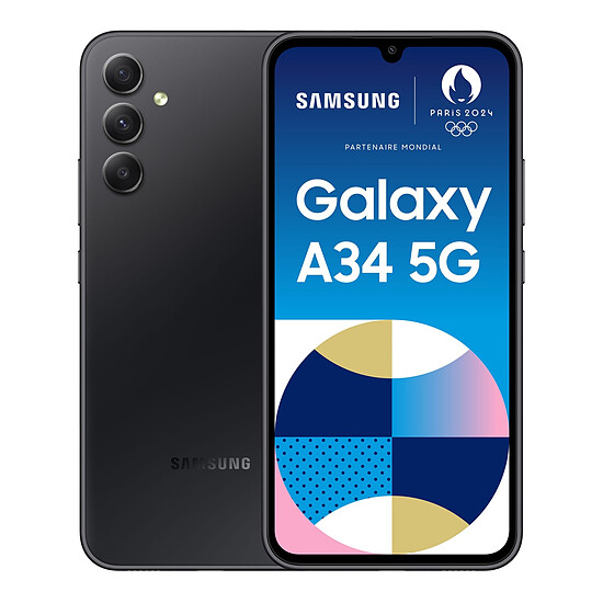 Smartphone reconditionné Samsung Galaxy A34 5G (Graphite ) - 128 Go · Reconditionné - Autre vue
