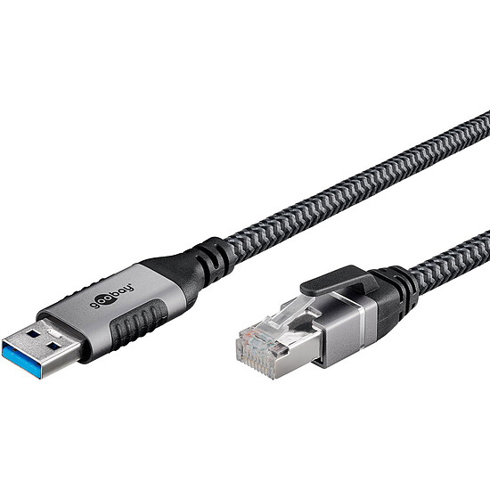 Câble RJ45 Goobay Câble Ethernet USB-A 3.0 vers RJ45 CAT 6 FTP - M/M - 3 m - Autre vue