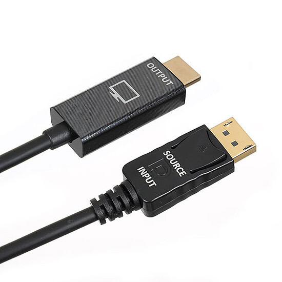 Câble DisplayPort TEXTORM Câble DisplayPort vers HDMI blindé - Mâle/Mâle - 1.8 m  - Autre vue