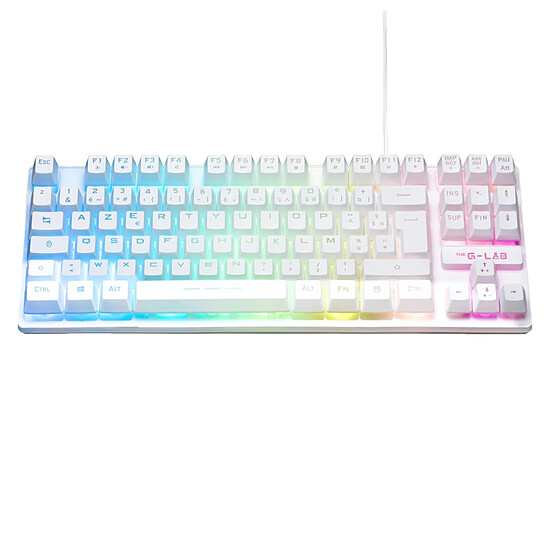 Clavier PC The G-Lab Keyz Caesium TKL - Blanc - Autre vue