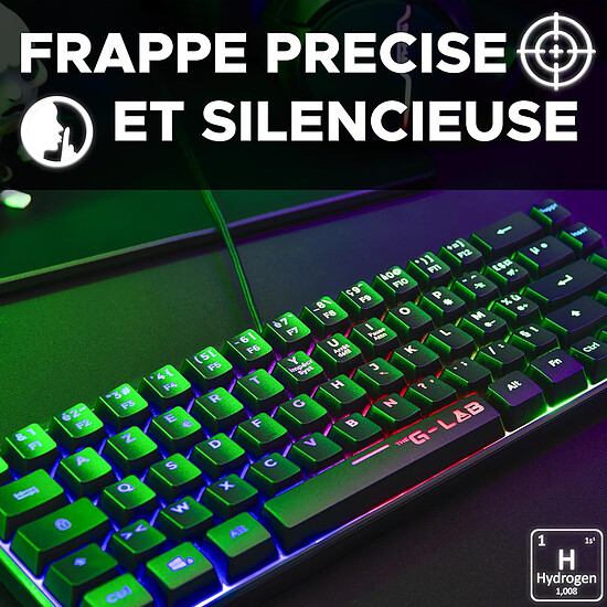 Clavier PC The G-Lab Keyz Hydrogen - Noir - Autre vue