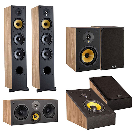 Enceintes HiFi / Home-Cinéma Davis Acoustics Pack Ariane 7 GM Atmos Chêne clair