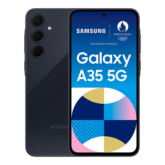 Smartphone reconditionné Samsung Galaxy A35 5G Enterprise Edition (Bleu nuit) - 128 Go · Reconditionné - Autre vue