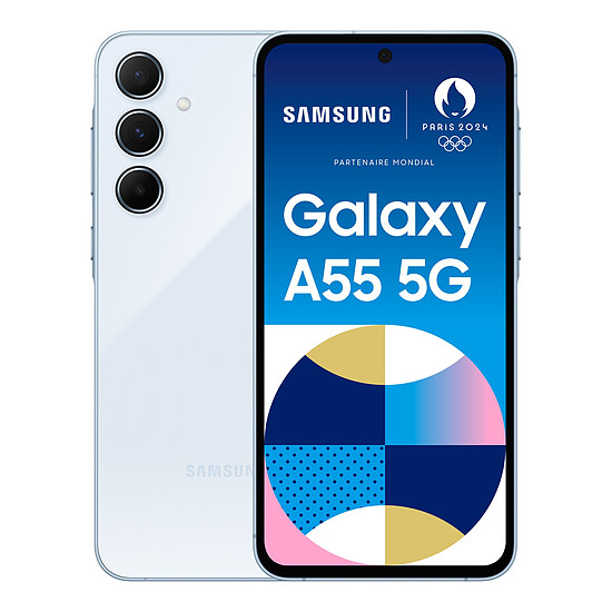 Smartphone reconditionné Samsung Galaxy A55 5G (Bleu) - 256 Go · Reconditionné - Autre vue